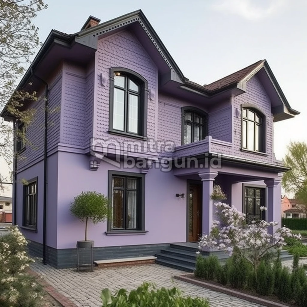 cat luar rumah warna pale purple