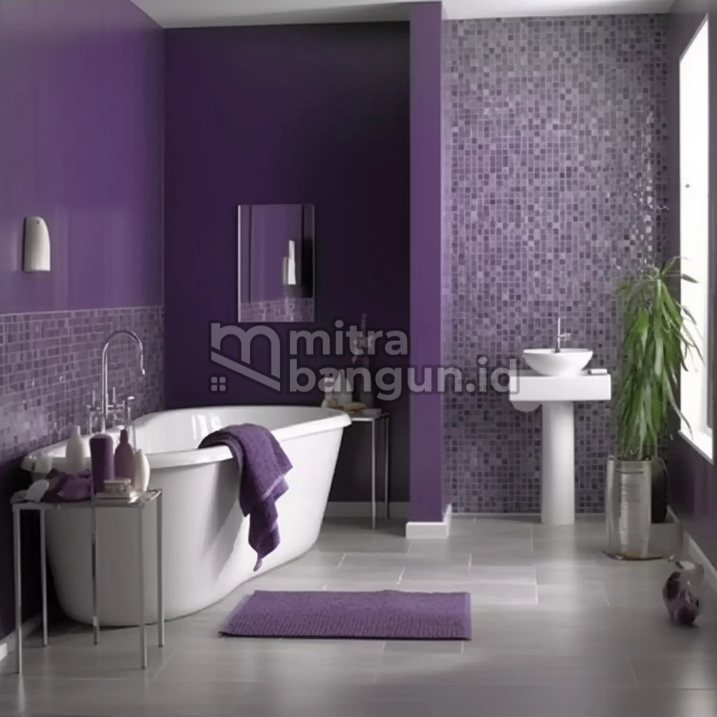 warna cat kamar mandi ungu