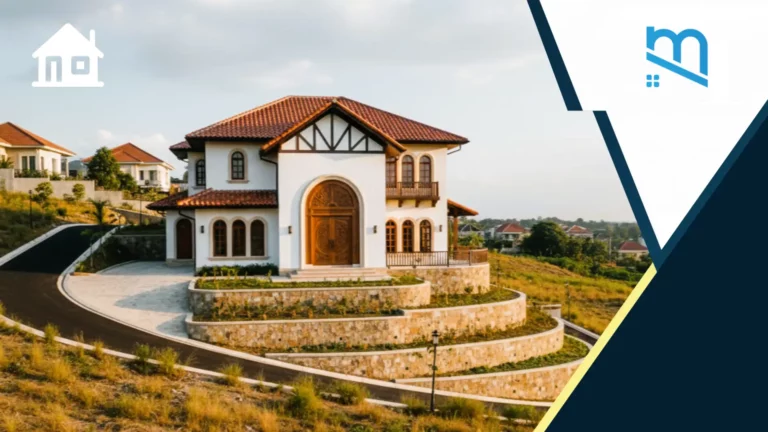 inspirasi desain rumah di tanah menurun