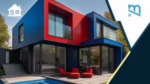 rumah minimalis biru