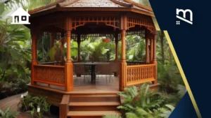 desain gazebo depan rumah