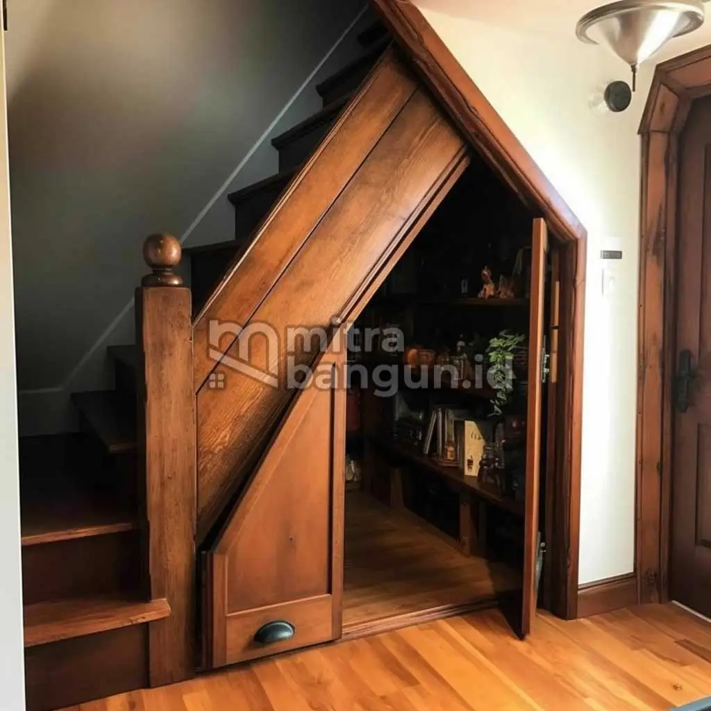desain ruang kerja tersembunyi di rumah