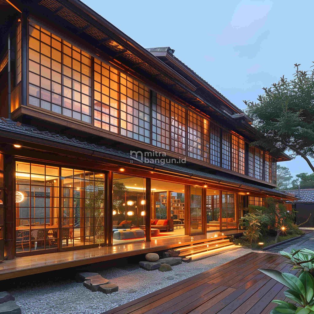 Gaya Jepang pada Rumah Panjang ke Samping