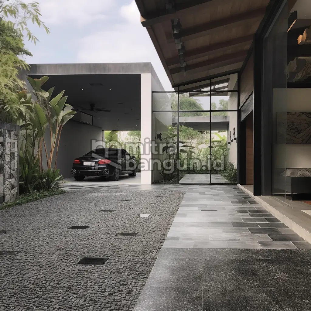 gambar rumah mewah 1 lantai 2 carport