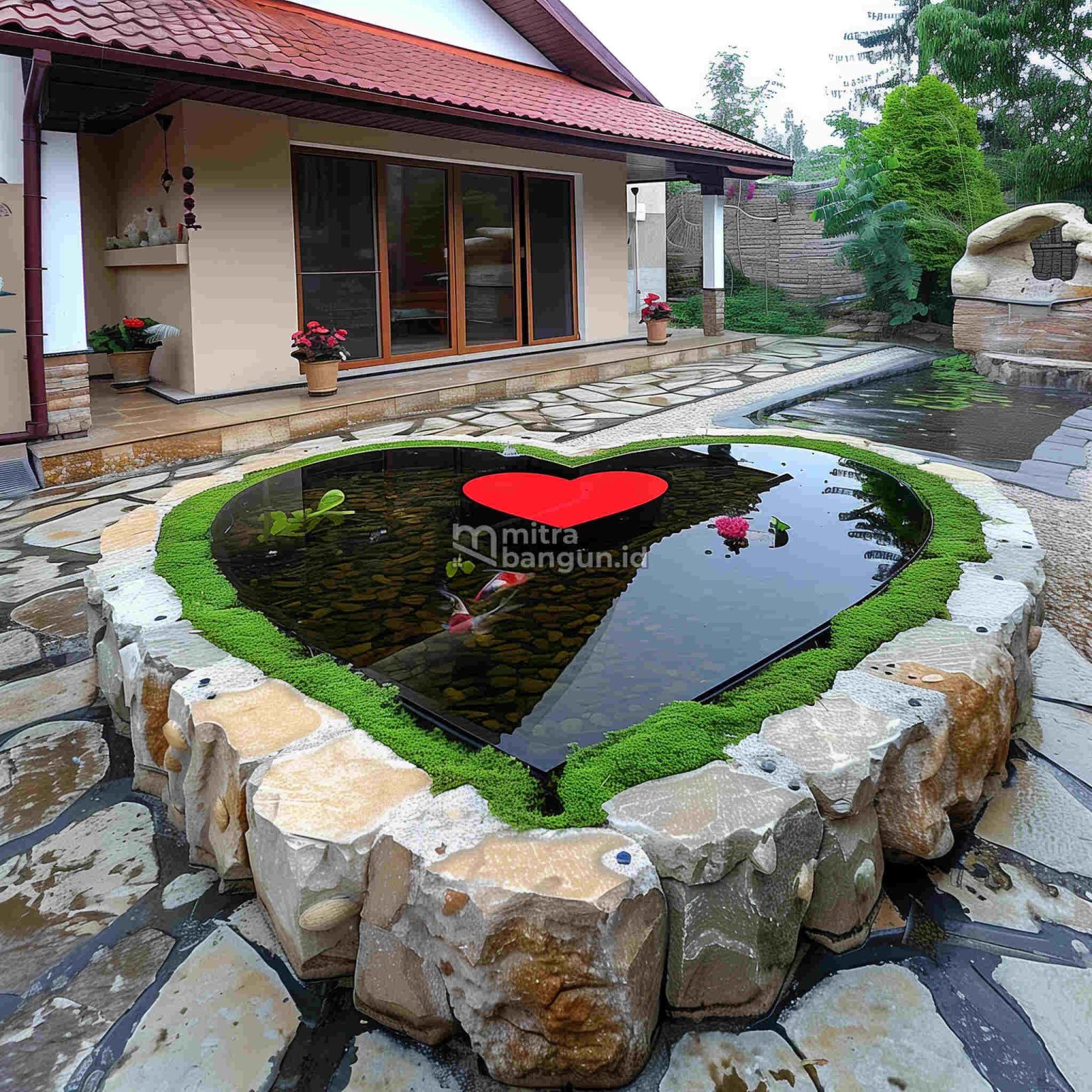 12 Ide Kolam Ikan Depan Rumah, Minimalis & Cocok Jadi Contoh