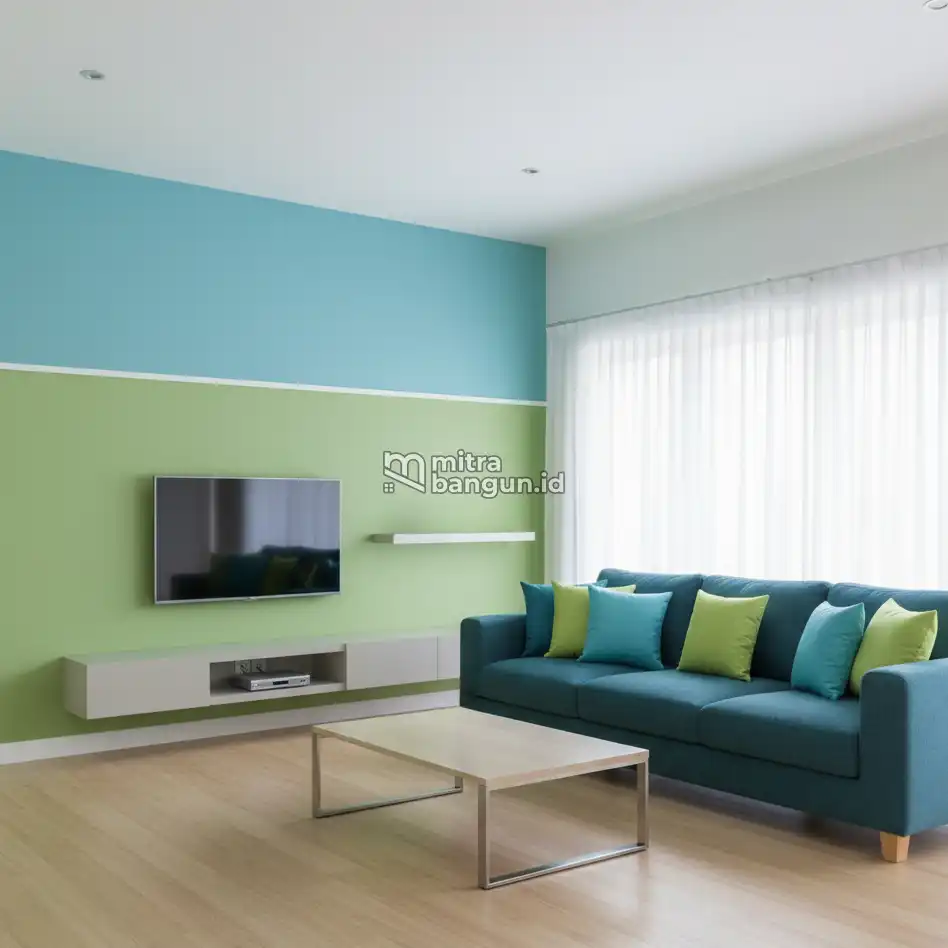 Cat Warna Hijau Cocok dengan Warna Biru