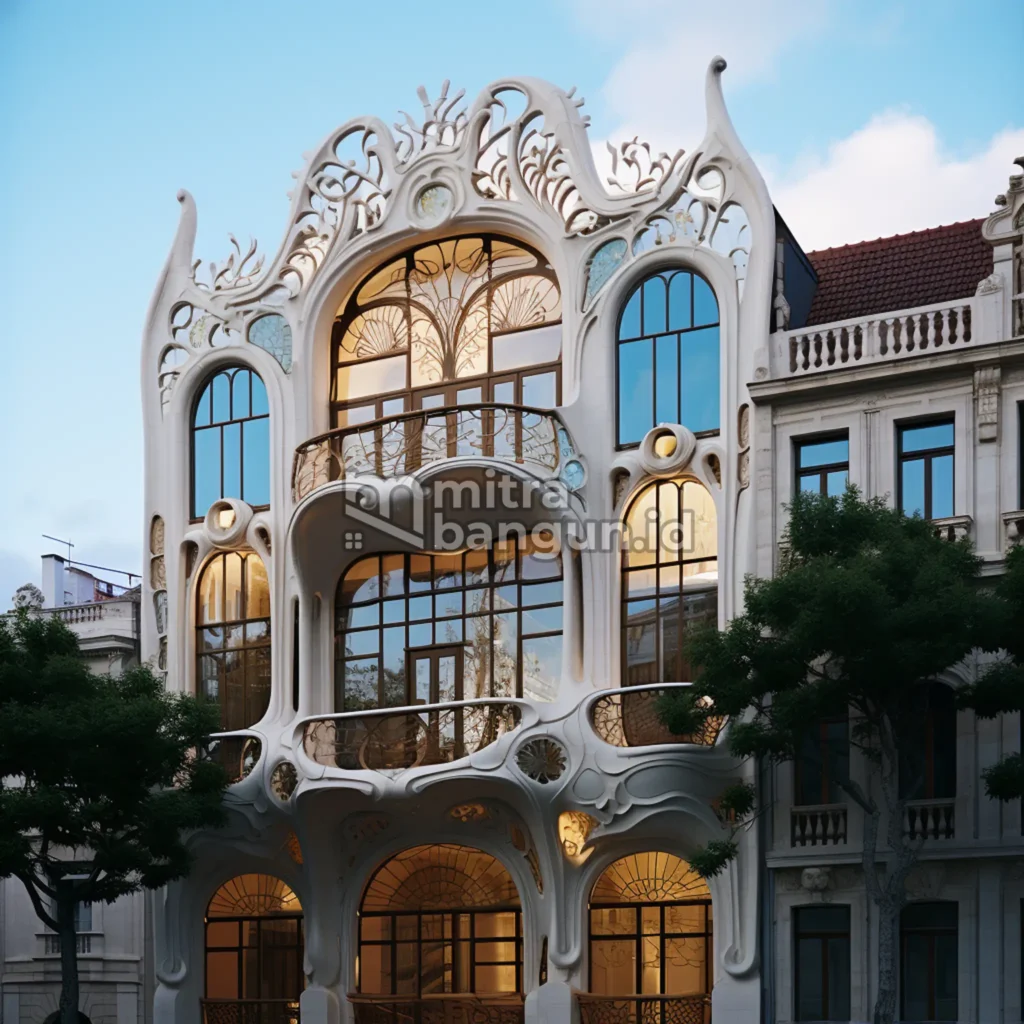 hunian konsep art nouveau ala rumah eropa