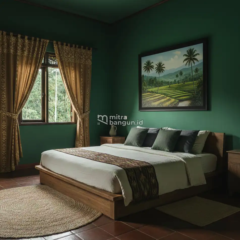macam cat rumah warna Hijau Hutan