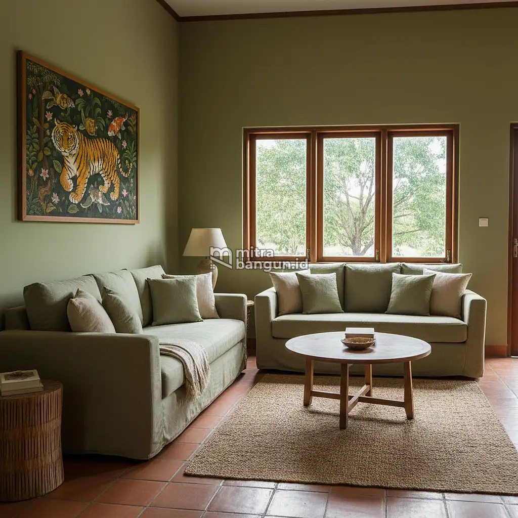 macam cat rumah warna Hijau Khaki
