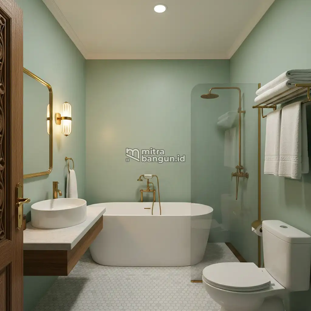 macam cat rumah warna hijau hijau mint