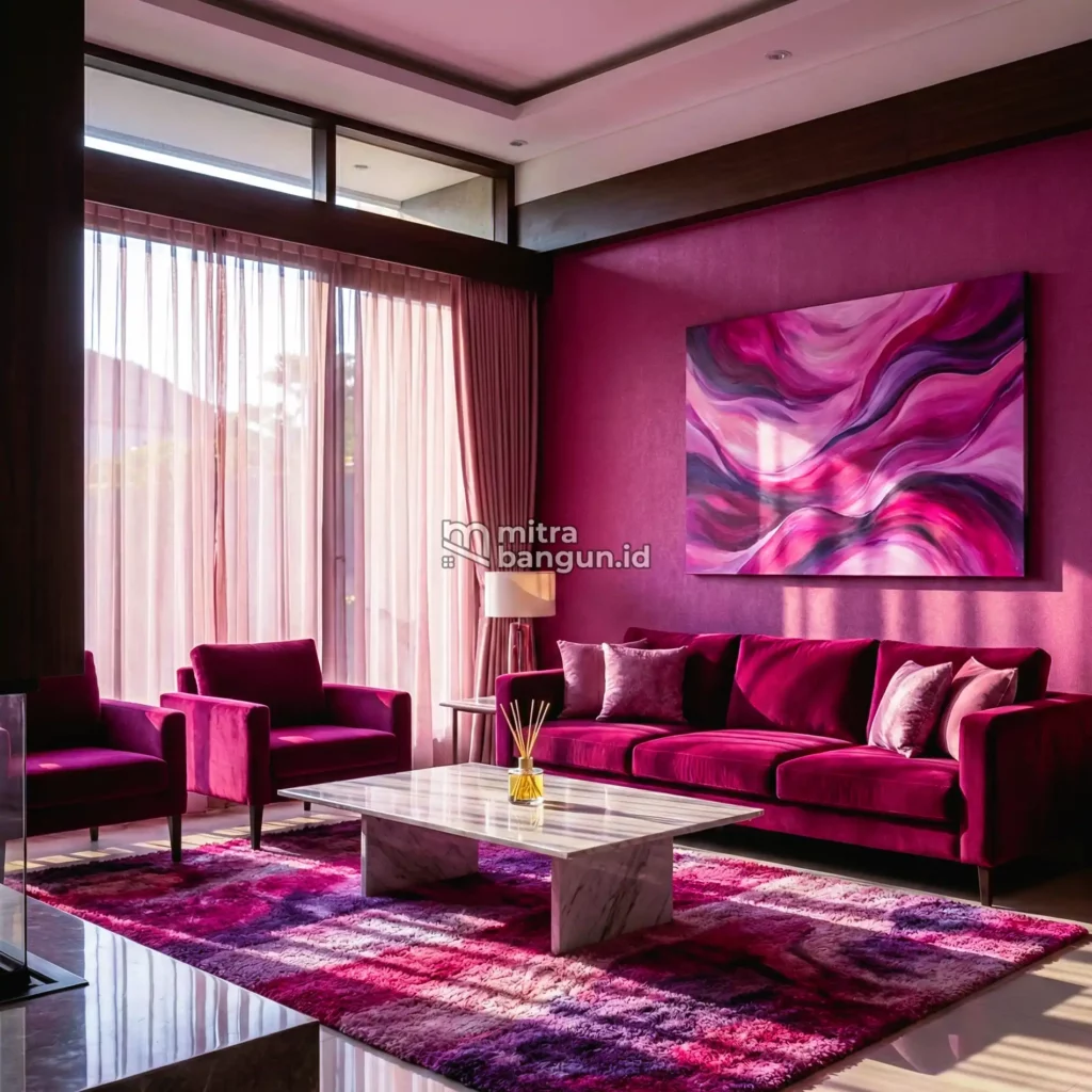Cat Rumah Warna Pink Magenta