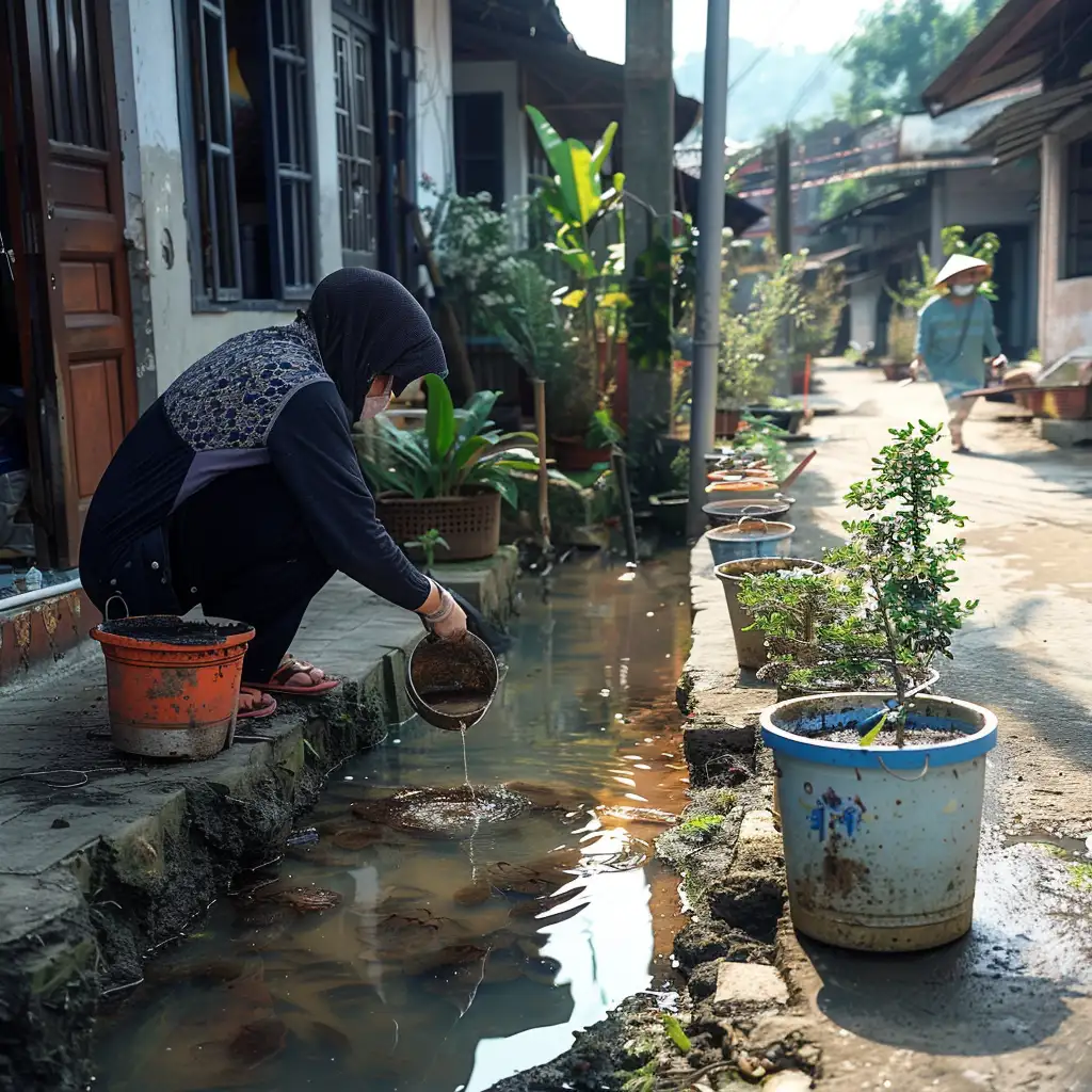 genangan air jadi alasan kenapa rumah banyak nyamuk