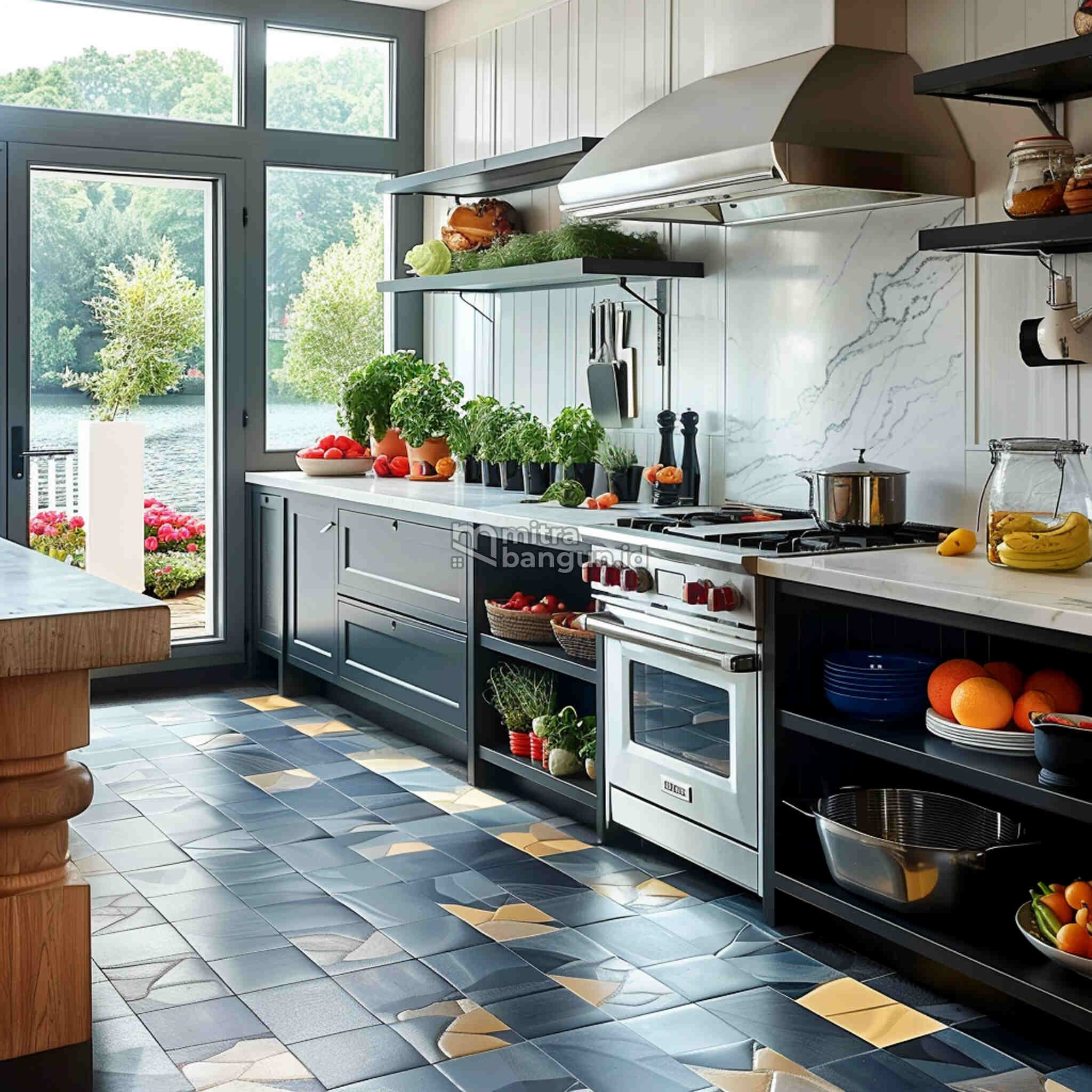 8 Keramik yang Cocok untuk Lantai Dapur dan Tidak Licin