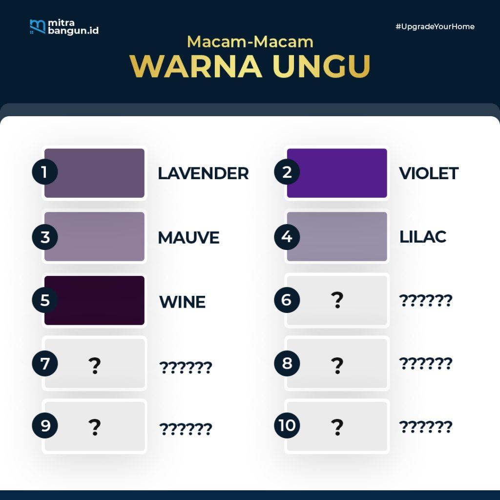 infografis warna ungu