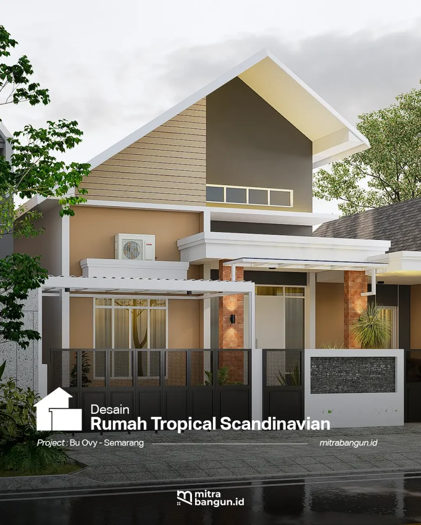 desain rumah surabaya gaya tropical scandinavian