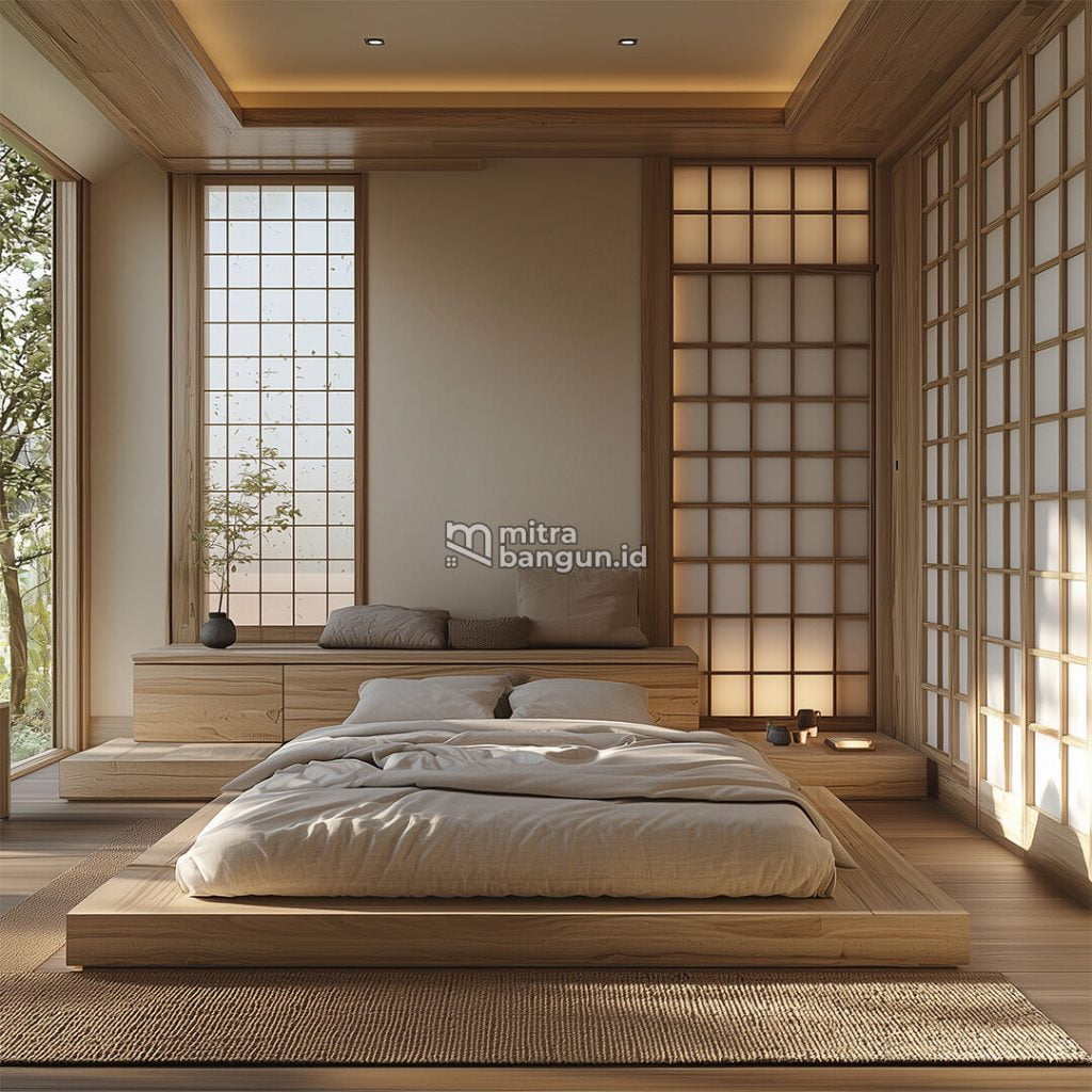 Interior Kamar Tidur Japandi