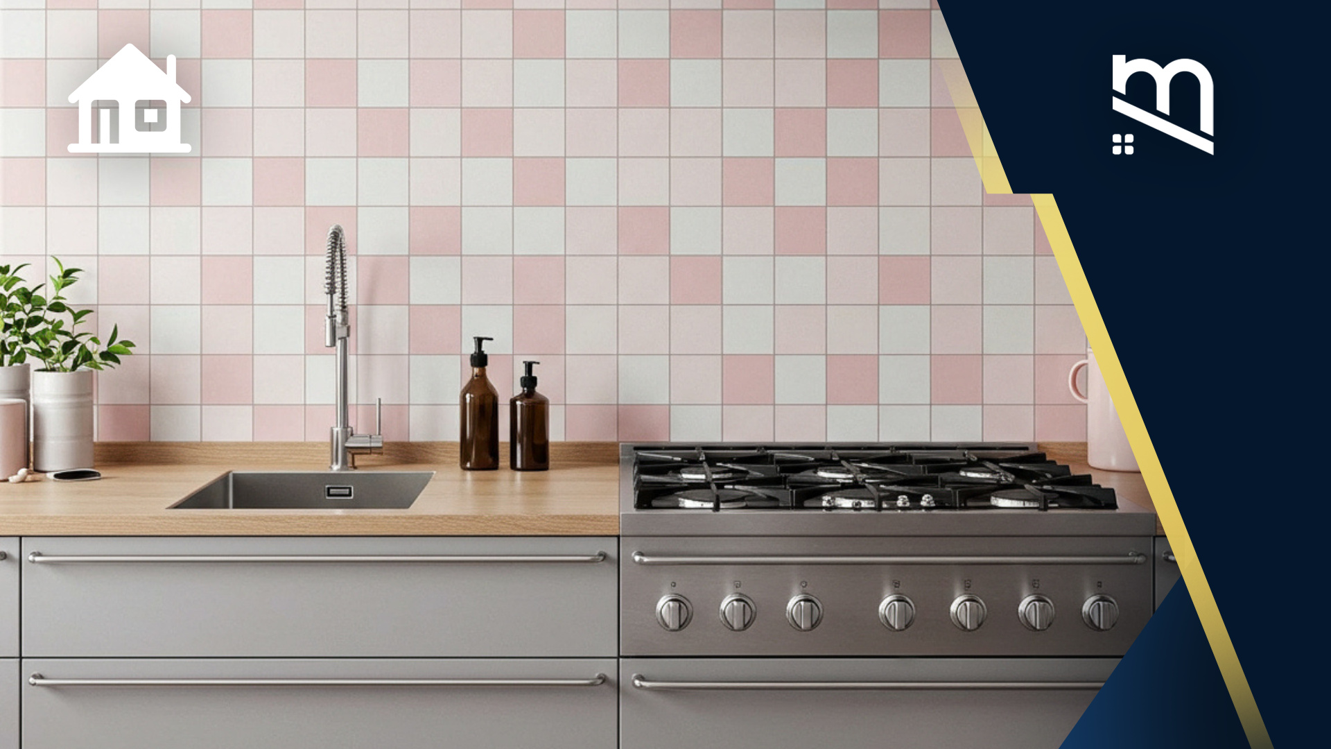 keramik dinding dapur motif kotak