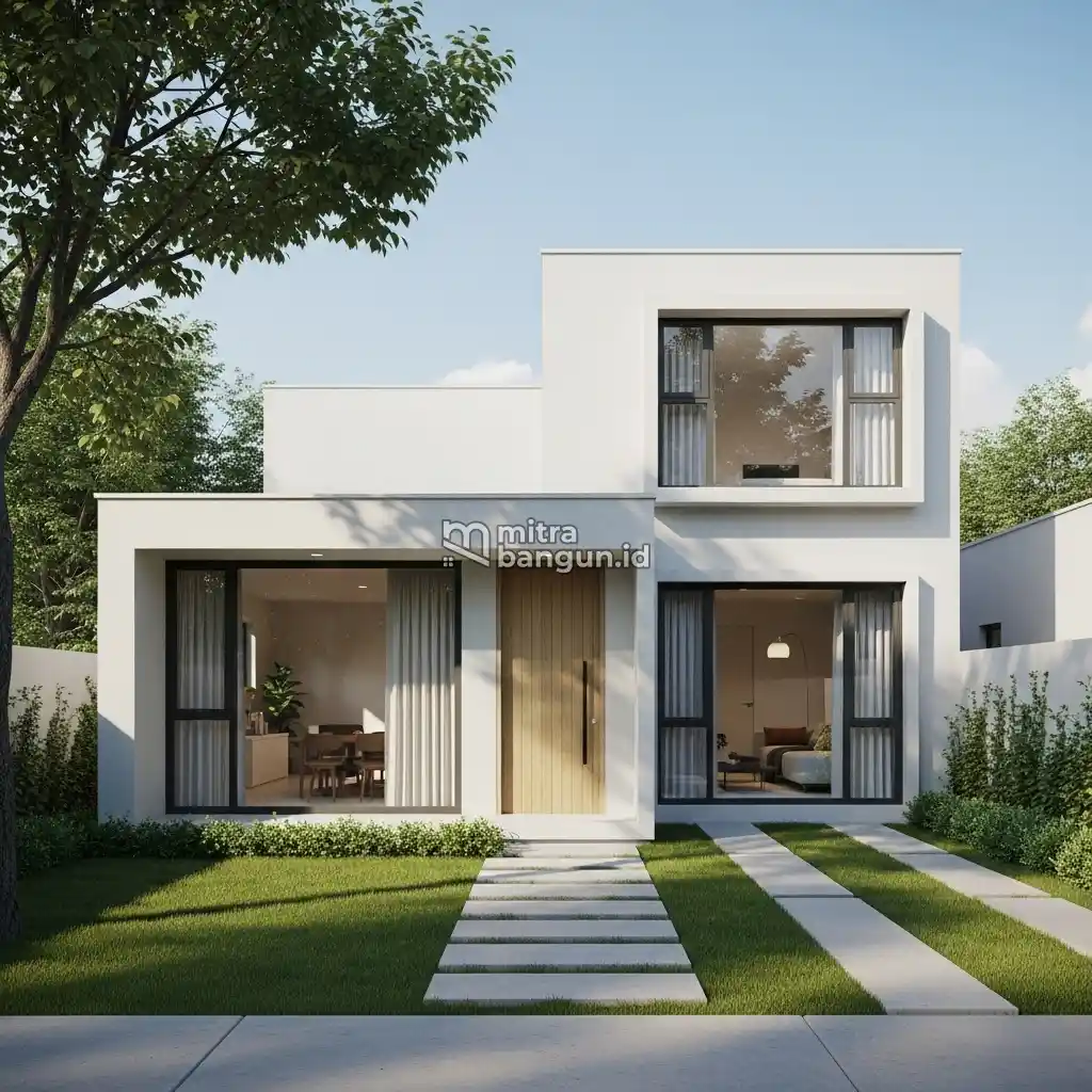 Tampak Depan Rumah Minimalis Desain Kontemporer