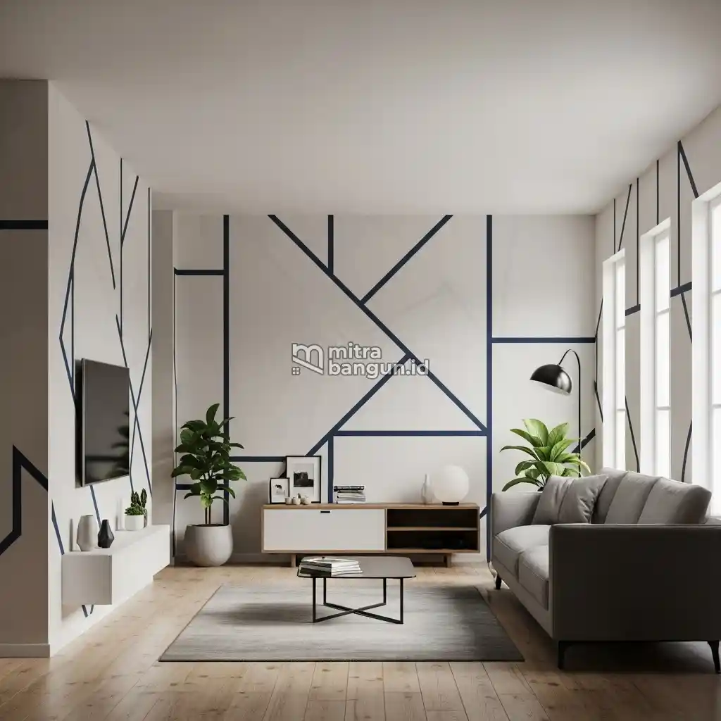 Gunakan Bentuk Geometris pada Interior rumah minimalis estetik