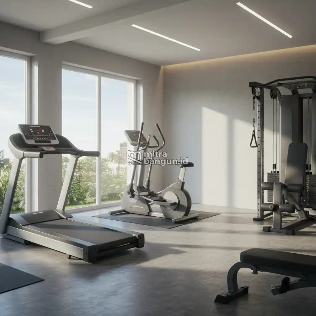 Desain Ruang Fitnes di Rumah sebagai ruang olahraga
