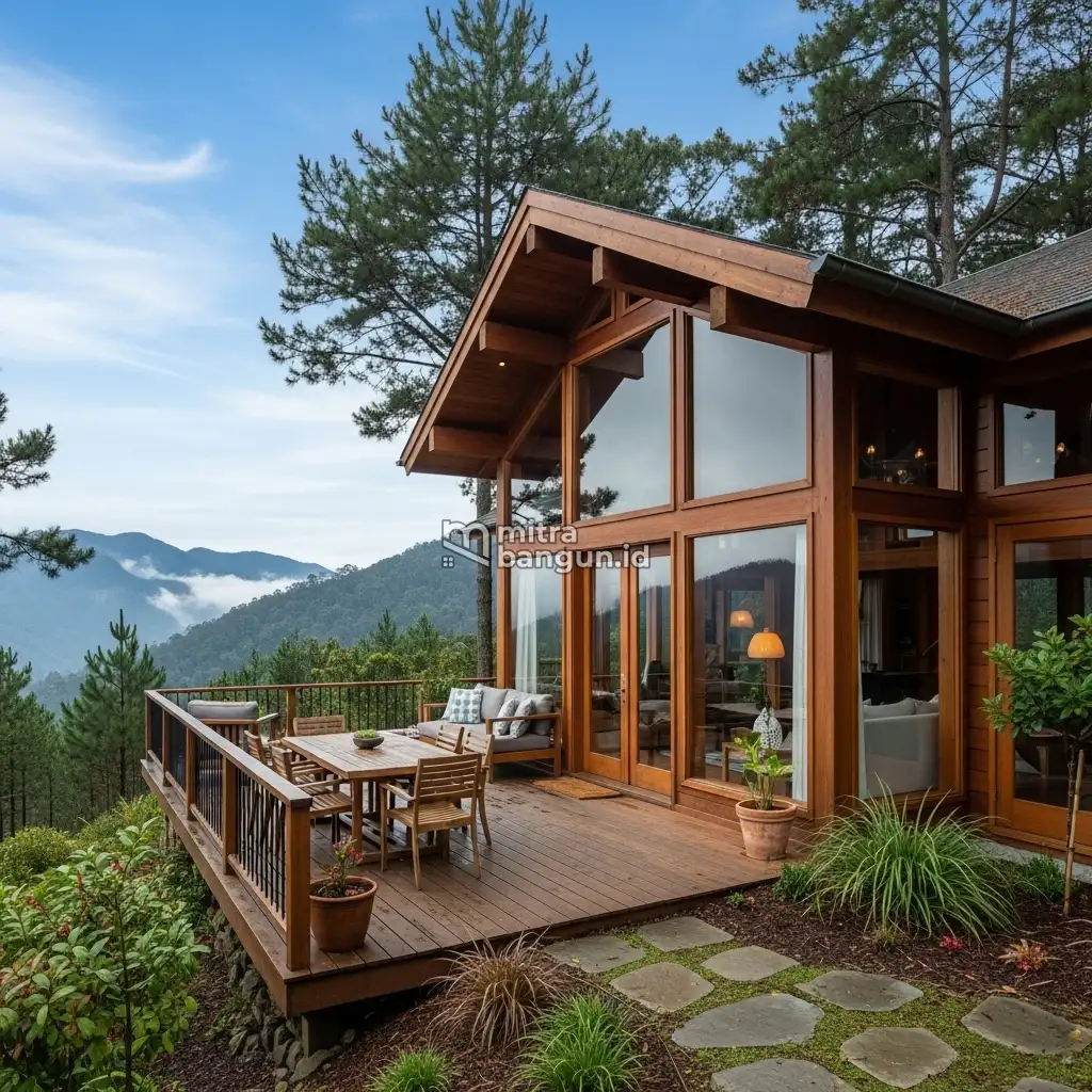 rumah mewah dengan konsep Retret Gunung