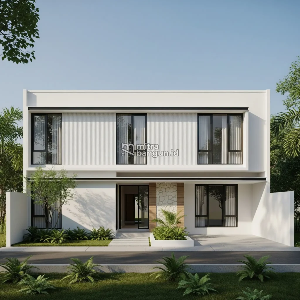 Desain 3D Rumah Minimalis Modern 2 Lantai