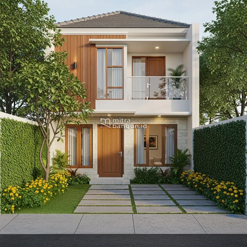 Desain Rumah 2 Lantai Terbaik Mungil Cantik