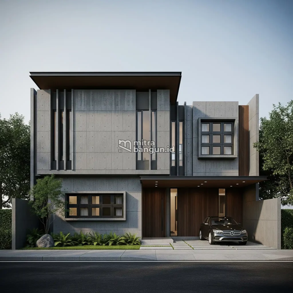 Desain Rumah Minimalis 3D Gaya Industrial