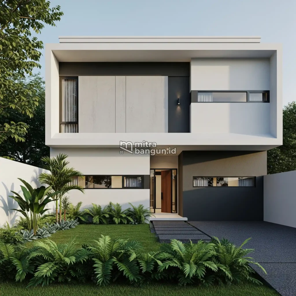 Desain Rumah Minimalis Warna Monokrom