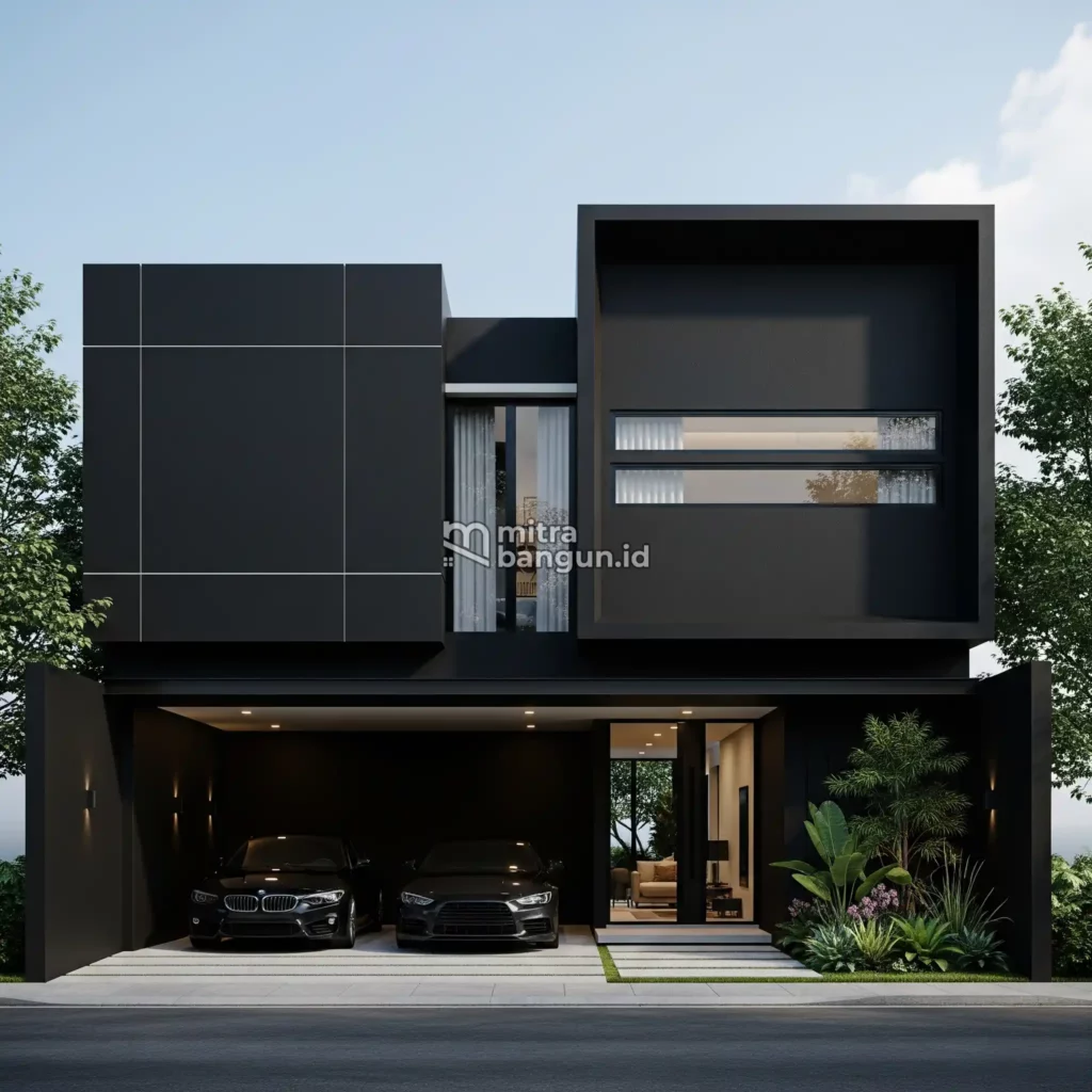 Desain Rumah Minimalis dengan Garasi Luas di Lantai Dasar