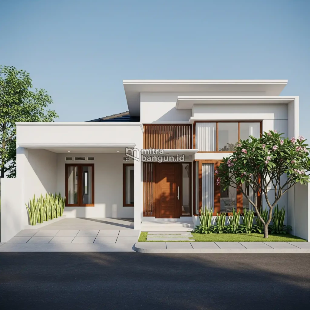 Rumah Minimalis 1 Lantai dengan Garasi Terbuka