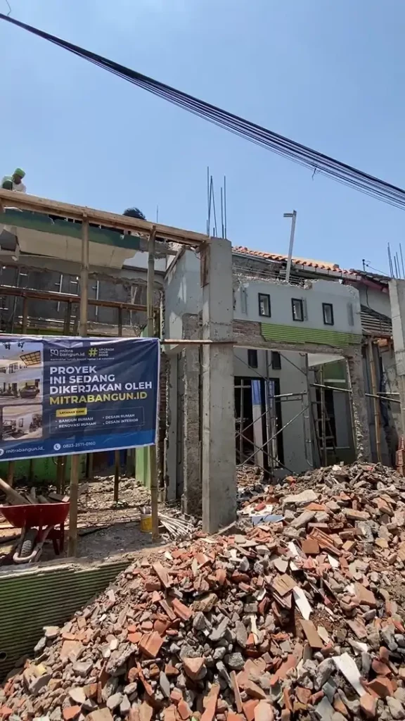 masih di tahap 3% progress rumah pak hermawan