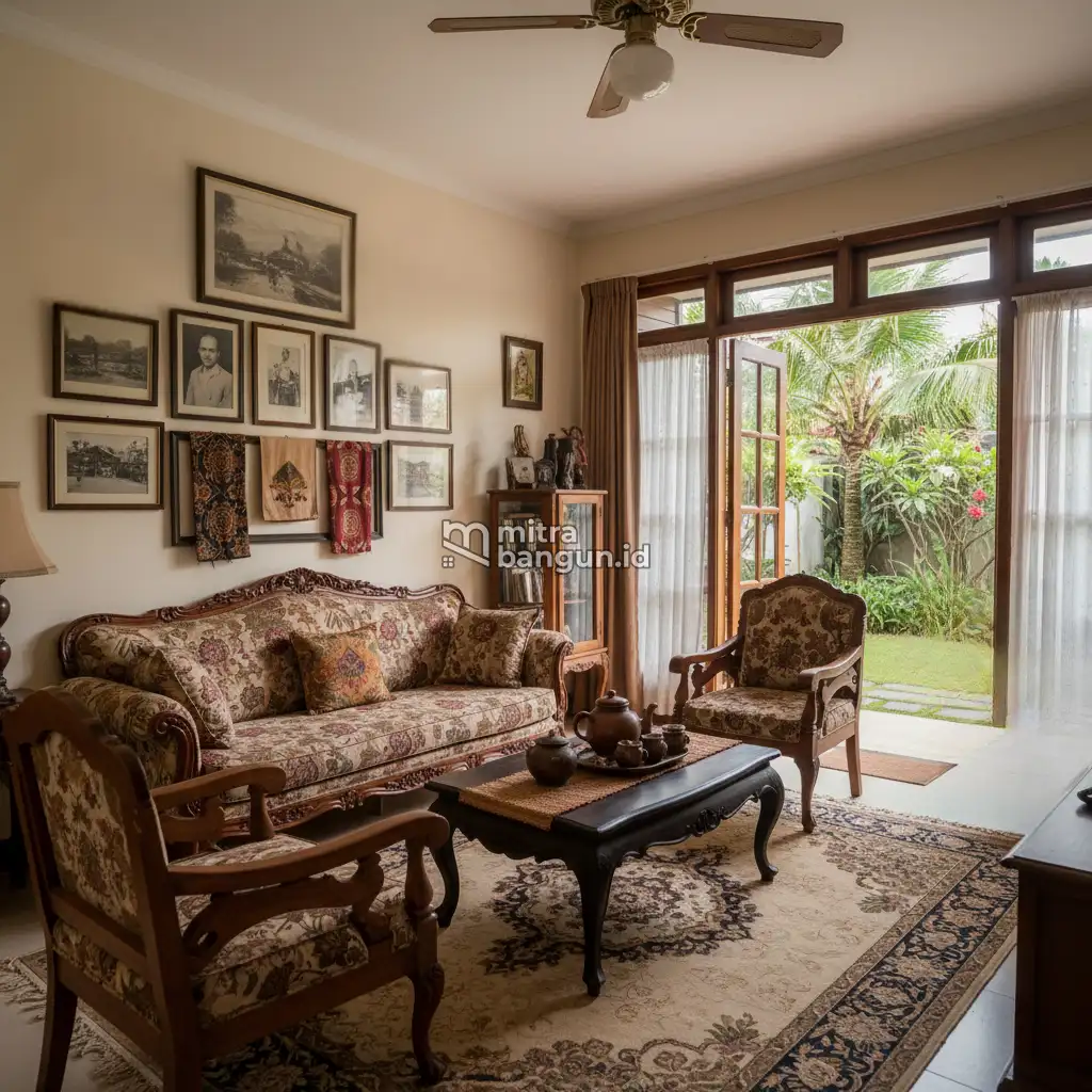 Inspirasi Desain Interior Ruang Tamu Tema Vintage