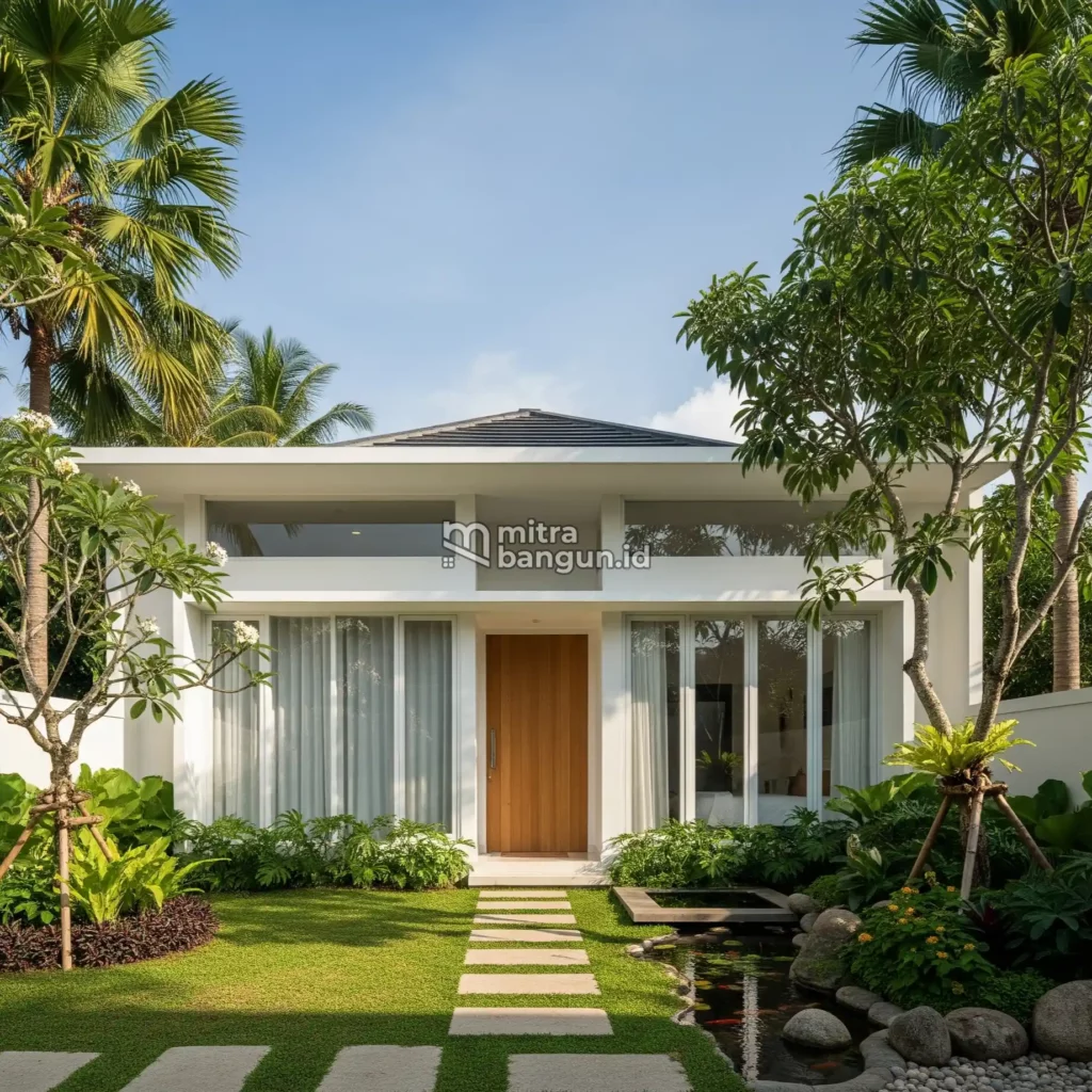 Model Rumah Minimalis 1 Lantai Cerah dan Alami