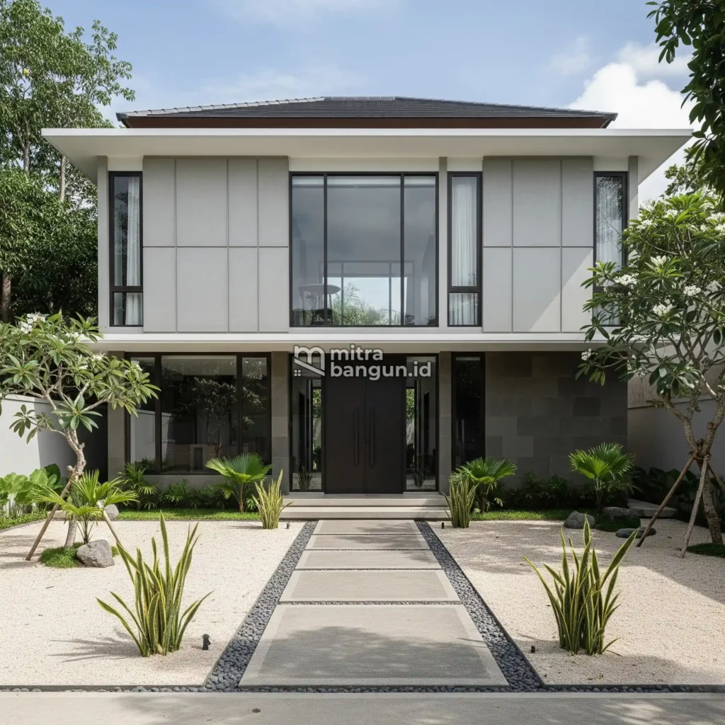 Model Rumah Minimalis 2 Lantai Kombinasi Industrial
