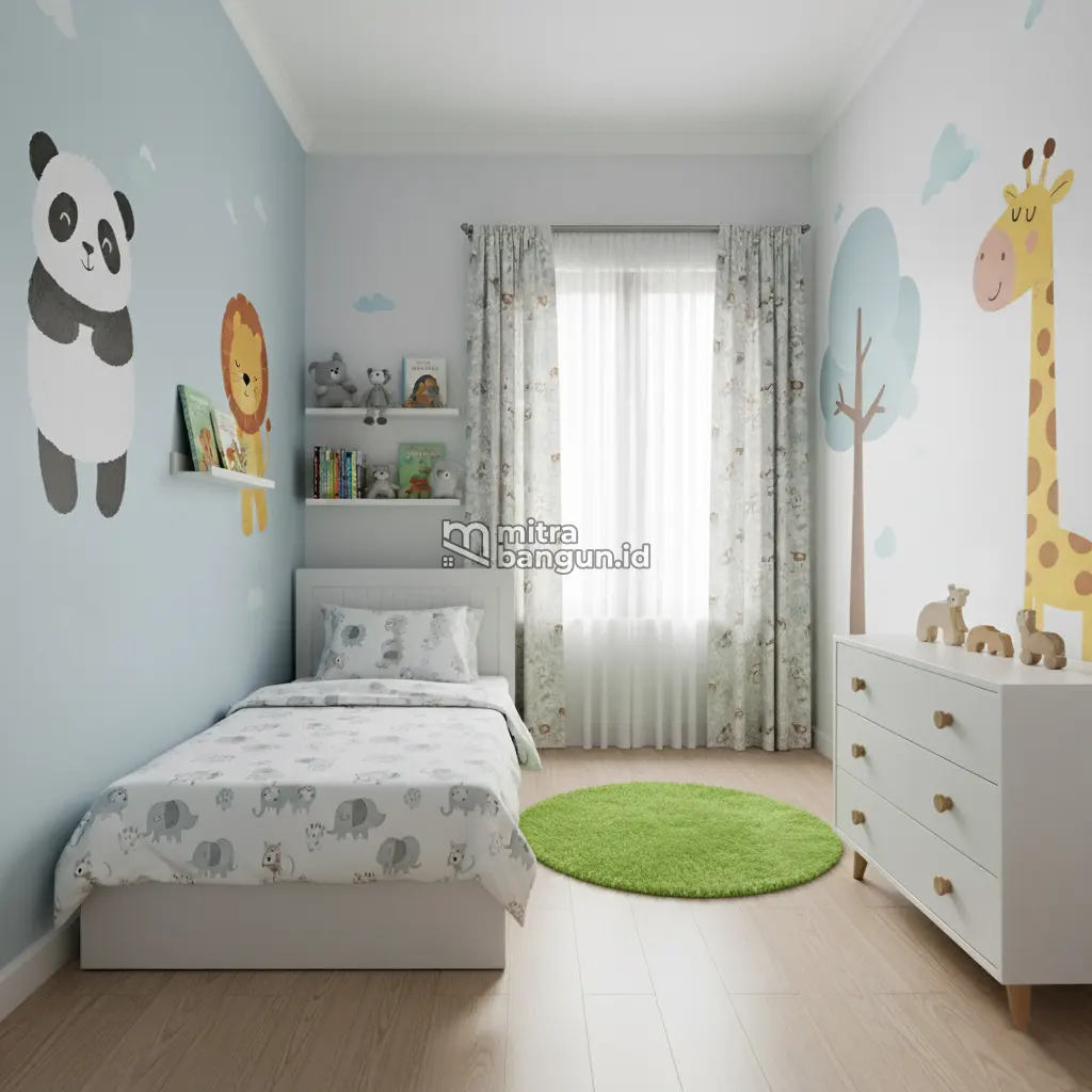 Kamar Anak Minimalis Tema Cerita Hewan