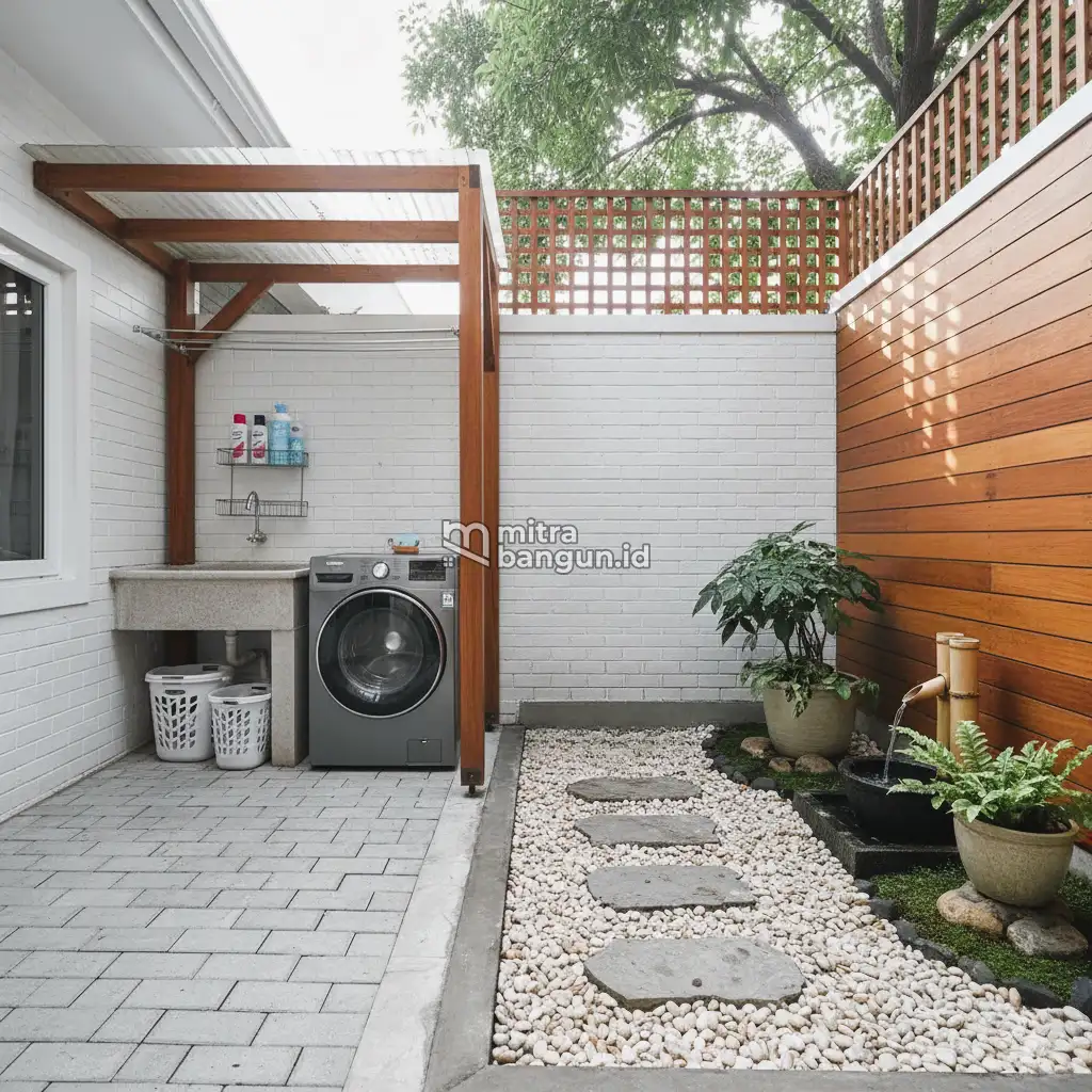 Inspirasi Taman Belakang Rumah Samping Area Laundry