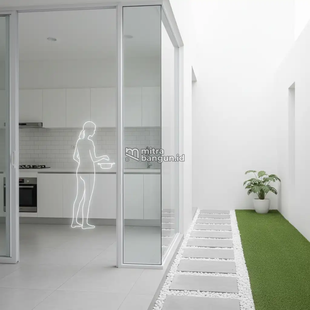 Dapur dan taman belakang minimalis