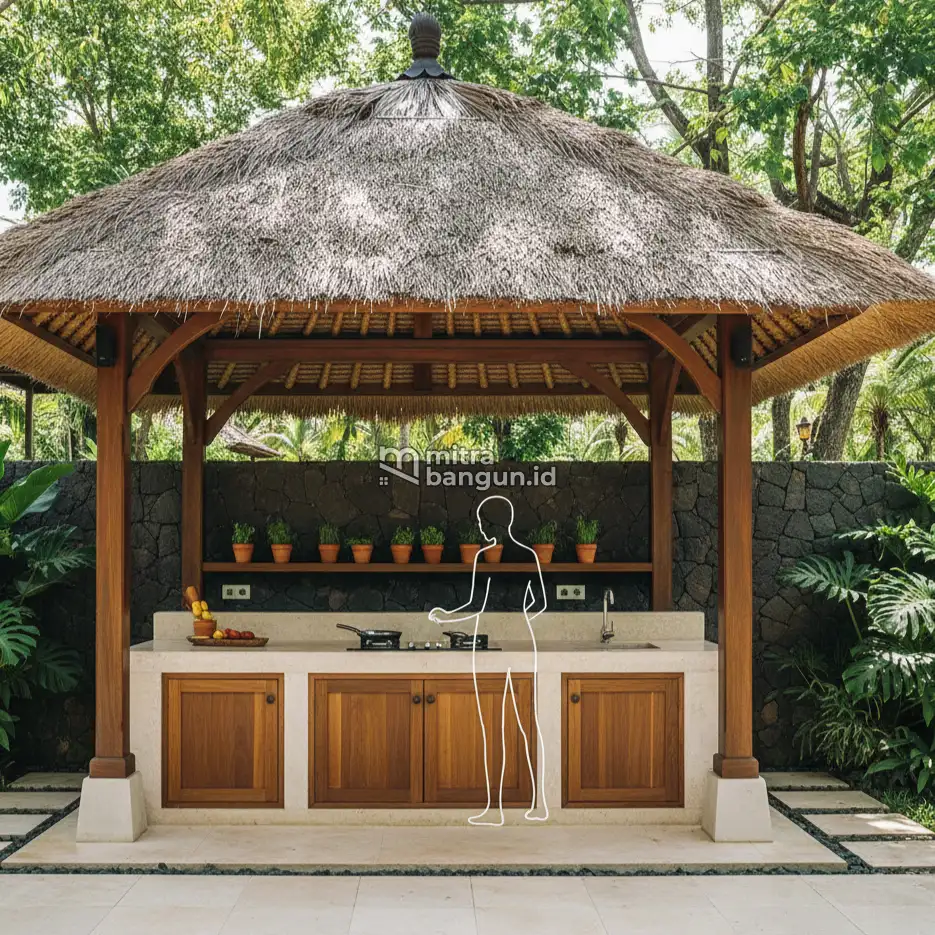 Inspirasi Dapur Menyatu dengan Taman Belakang Rumah