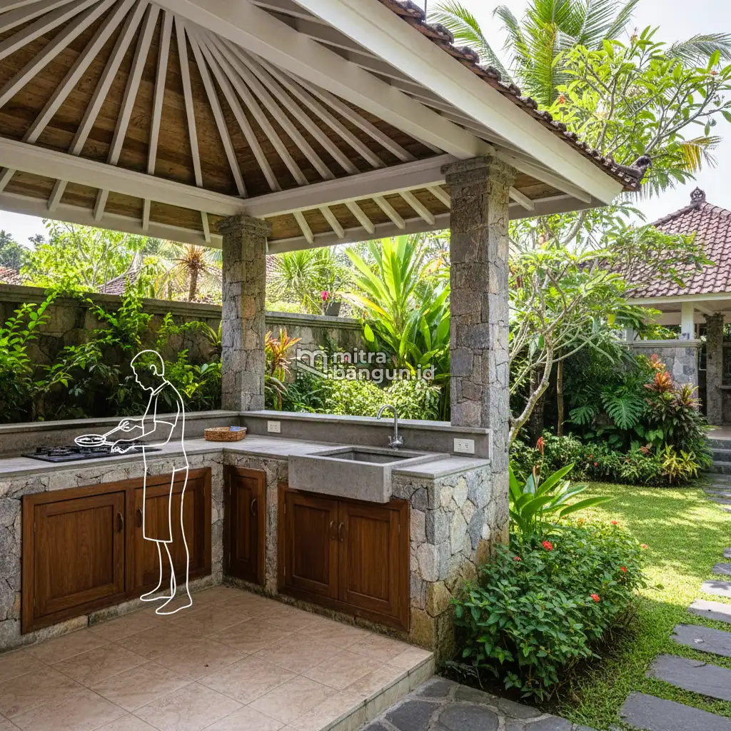 Inspirasi Dapur dan Taman Belakang Rumah Outdoor