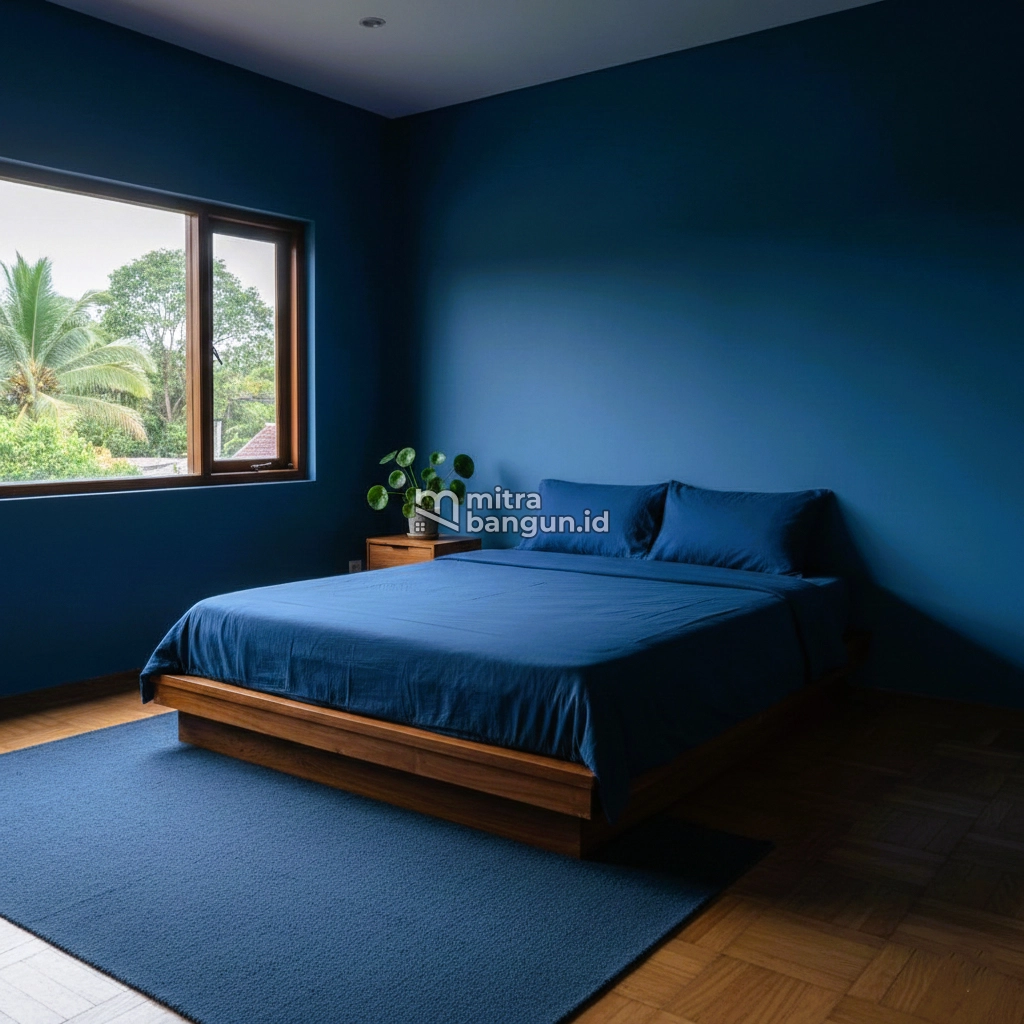 Totalitas Relaksasi dengan Full Cat Kamar Warna Biru