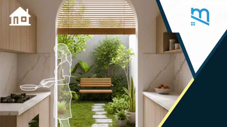 dapur dan taman belakang rumah