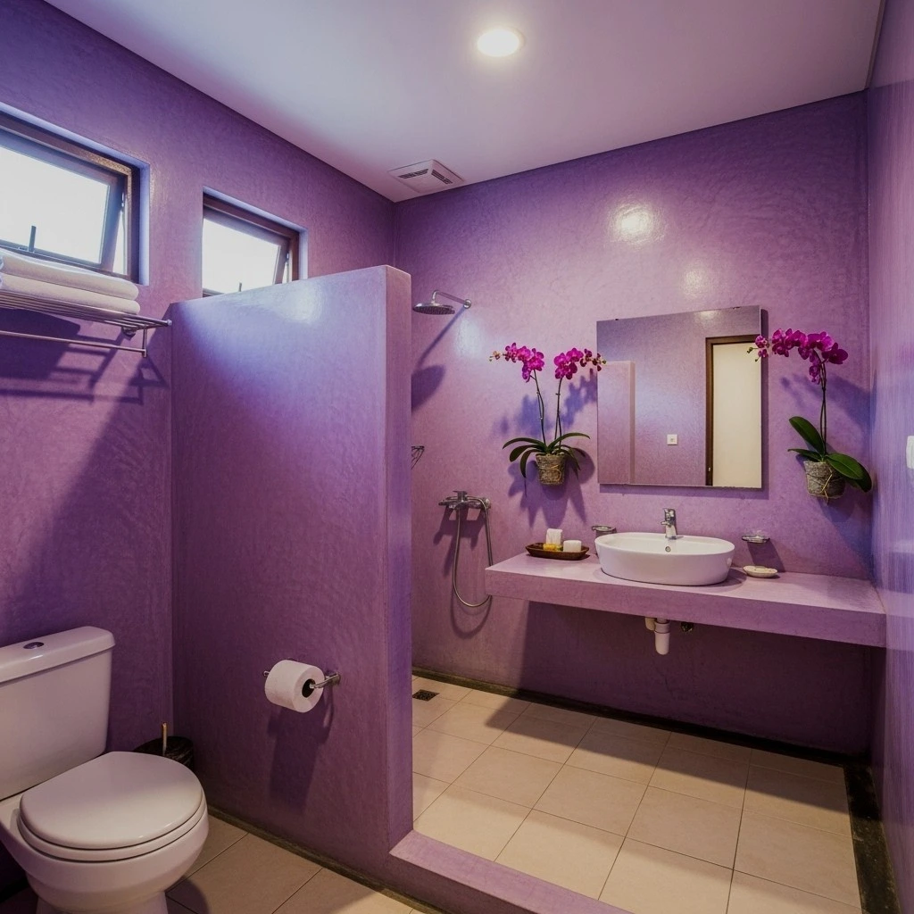 Warna Cat Kamar Mandi Ungu