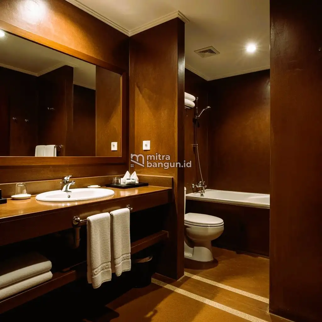 warna cat kamar mandi dark choco