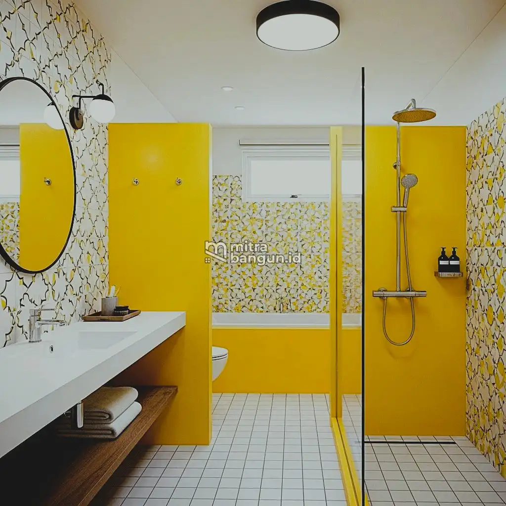 warna cat kamar mandi kuning