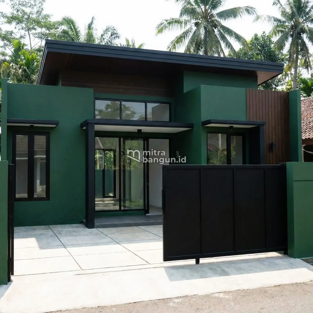 Gaya Modern Kontemporer dengan Trim Hitam