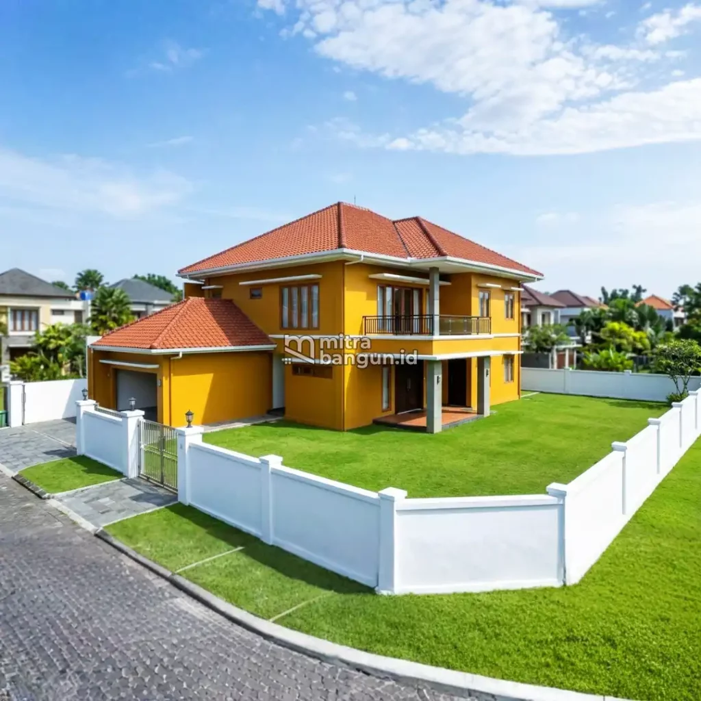 cat rumah warna kuning kunyit