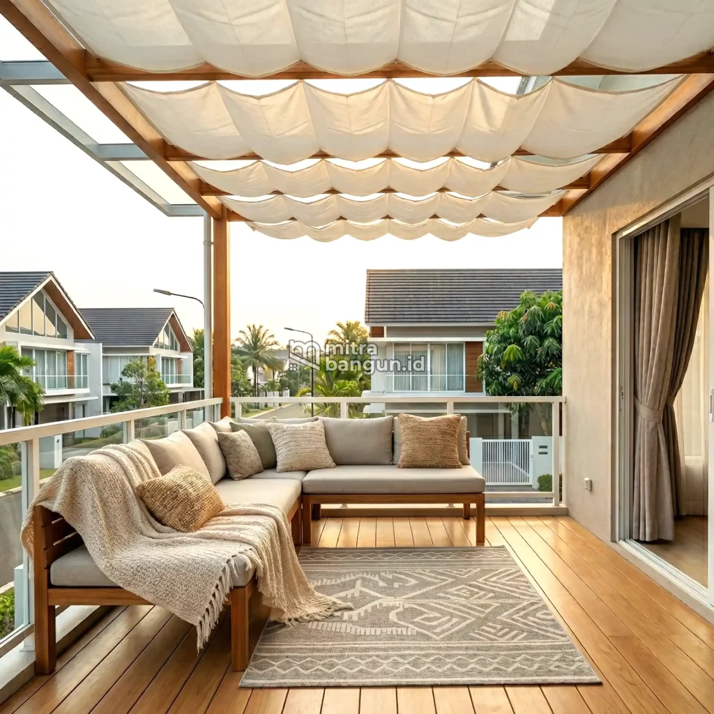 scandinavian Style Kanopi Balkon Lantai 2
