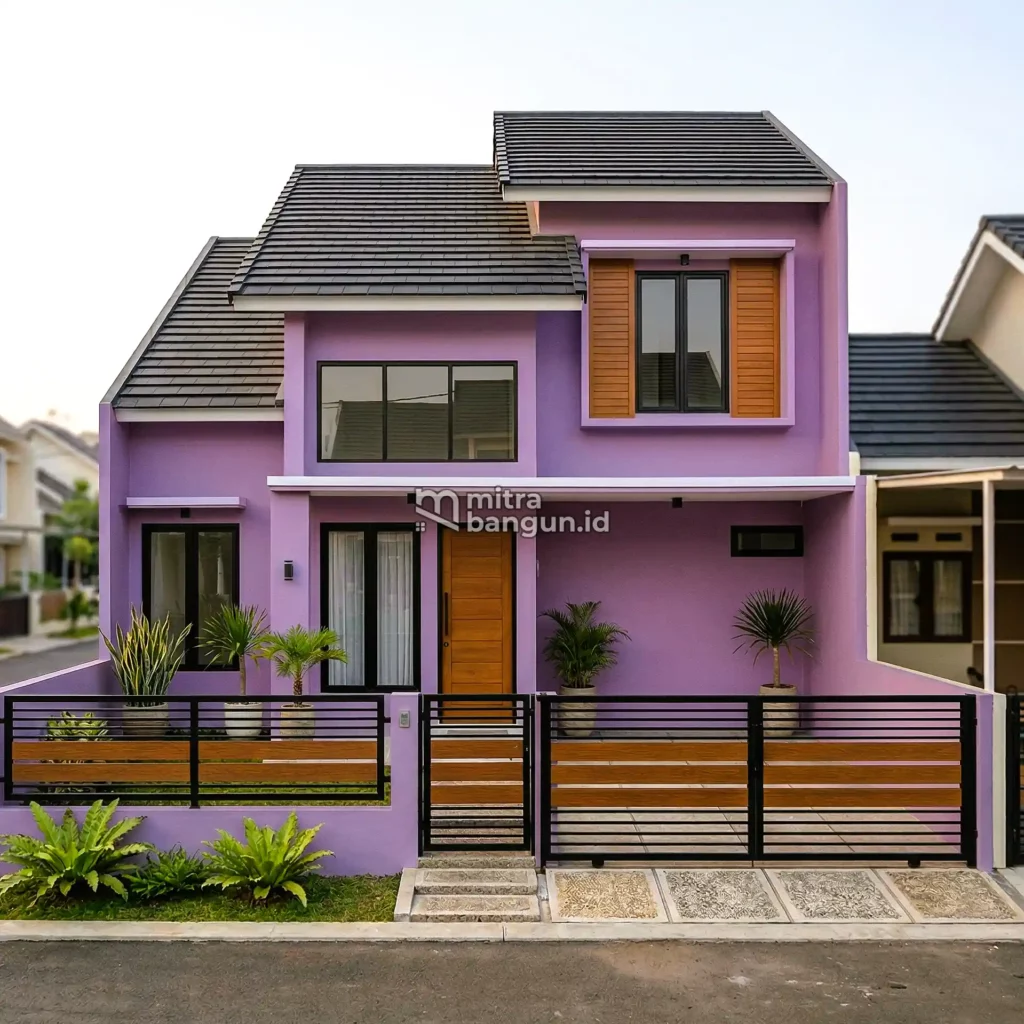 warna cat ungu lavender untuk rumah