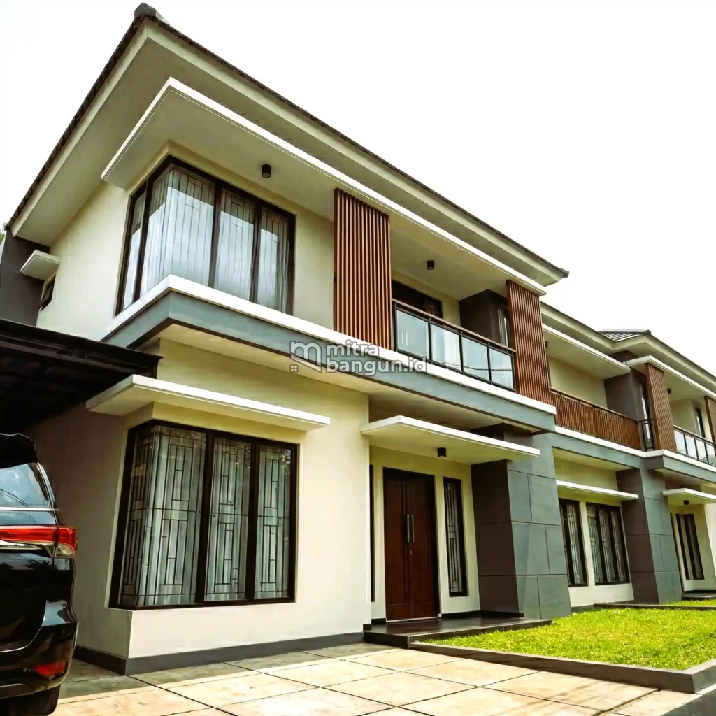 Desain Rumah 2 Lantai Memanjang ke samping